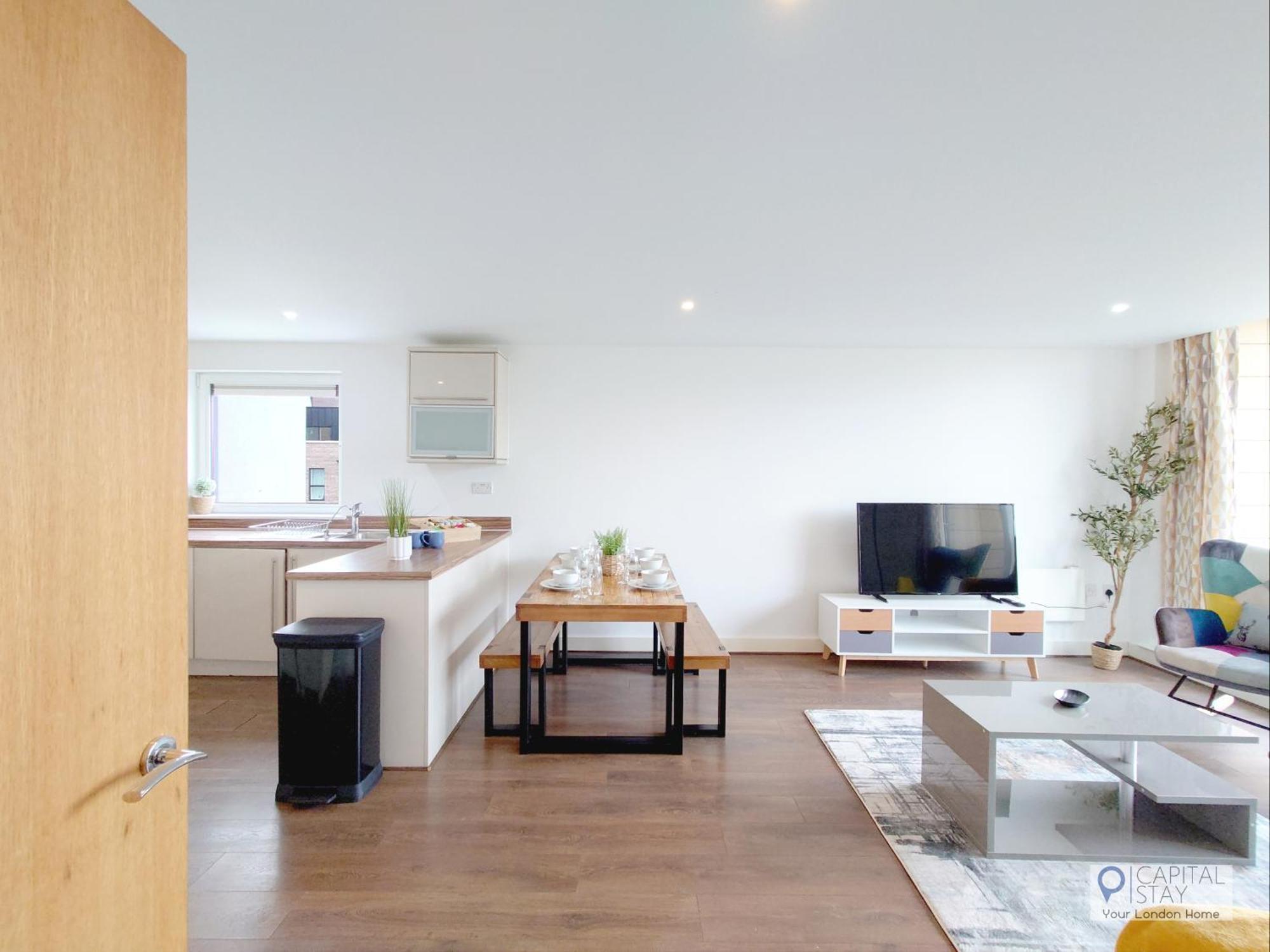 Apartment Free Parking - Serviced Two Bed London Docklands