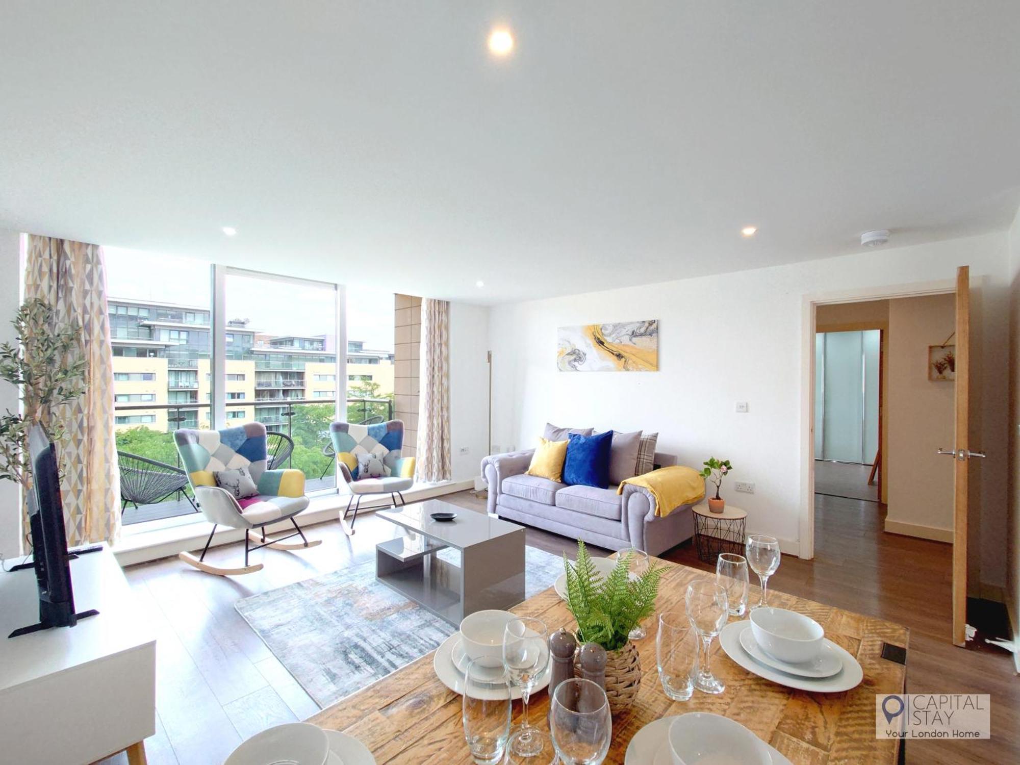 Apartment Free Parking - Serviced Two Bed London Docklands *