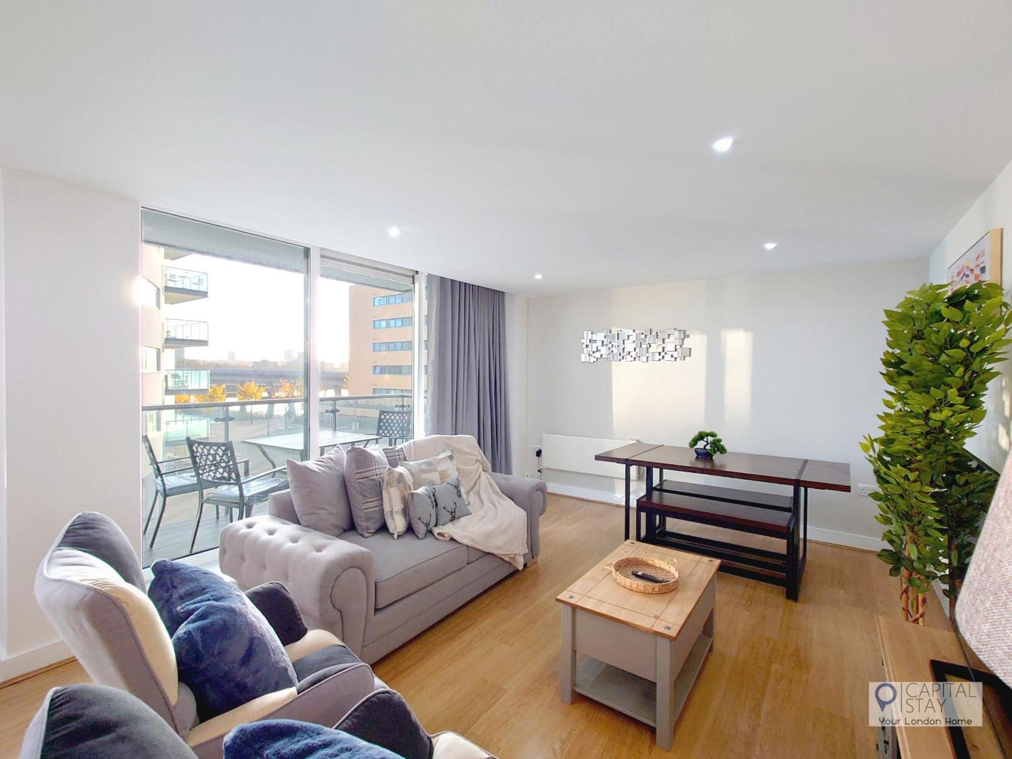 Apartment Free Parking - Serviced Two Bed London Docklands *